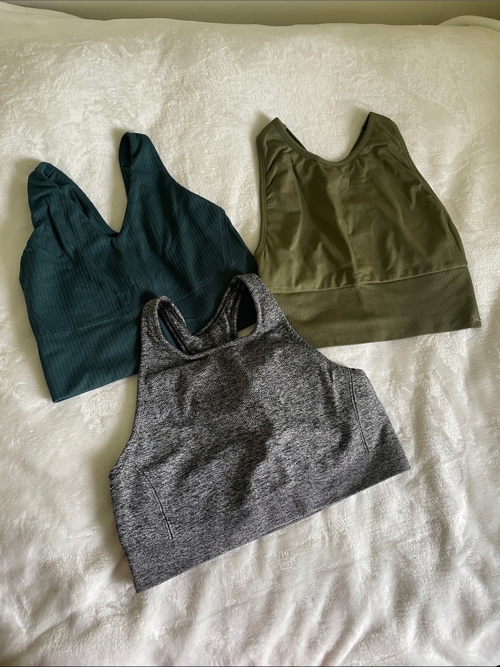 PINK Sport and a new day Green, Olive & Gray Seamless Sports Bras